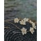 EDBLAD Wildflower Studs Gold/White Σκουλαρίκια Λουλούδια 130482