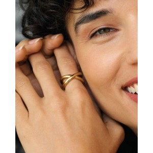 EDBLAD Alexa Ring L Gold Δαχτυλίδι Xρυσό Ανοξείδωτο Ατσάλι 130227