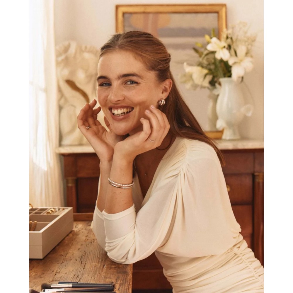 EDBLAD Grace Bangle Steel Βραχιόλι Ασημί Ανοξείδωτο Ατσάλι 130260