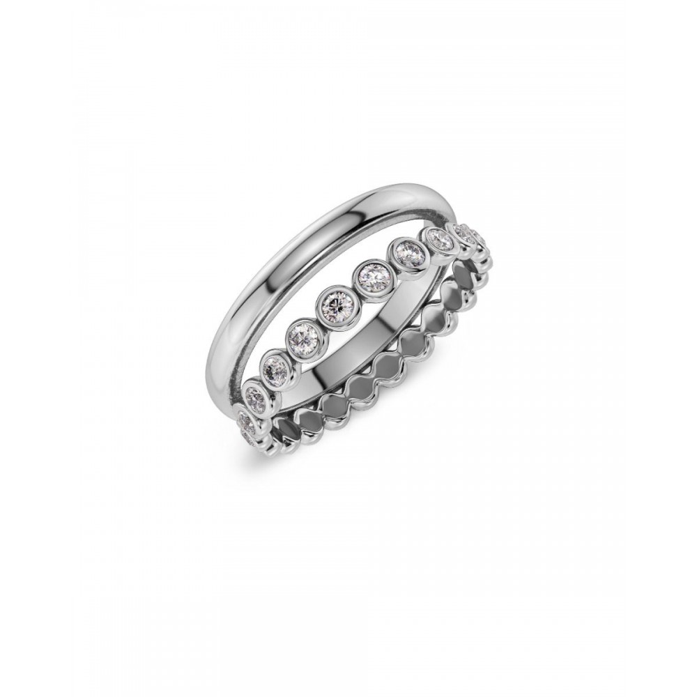 EDBLAD Grace Ring Steel Δαχτυλίδι Ασημί Ανοξείδωτο Ατσάλι 130262