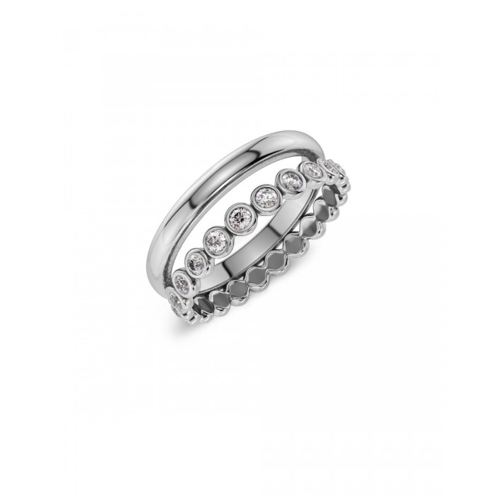 EDBLAD Grace Ring Steel Δαχτυλίδι Ασημί Ανοξείδωτο Ατσάλι 130262