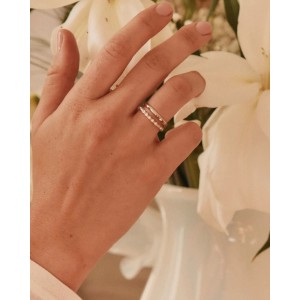 EDBLAD Grace Ring Steel Δαχτυλίδι Ασημί Ανοξείδωτο Ατσάλι 130262