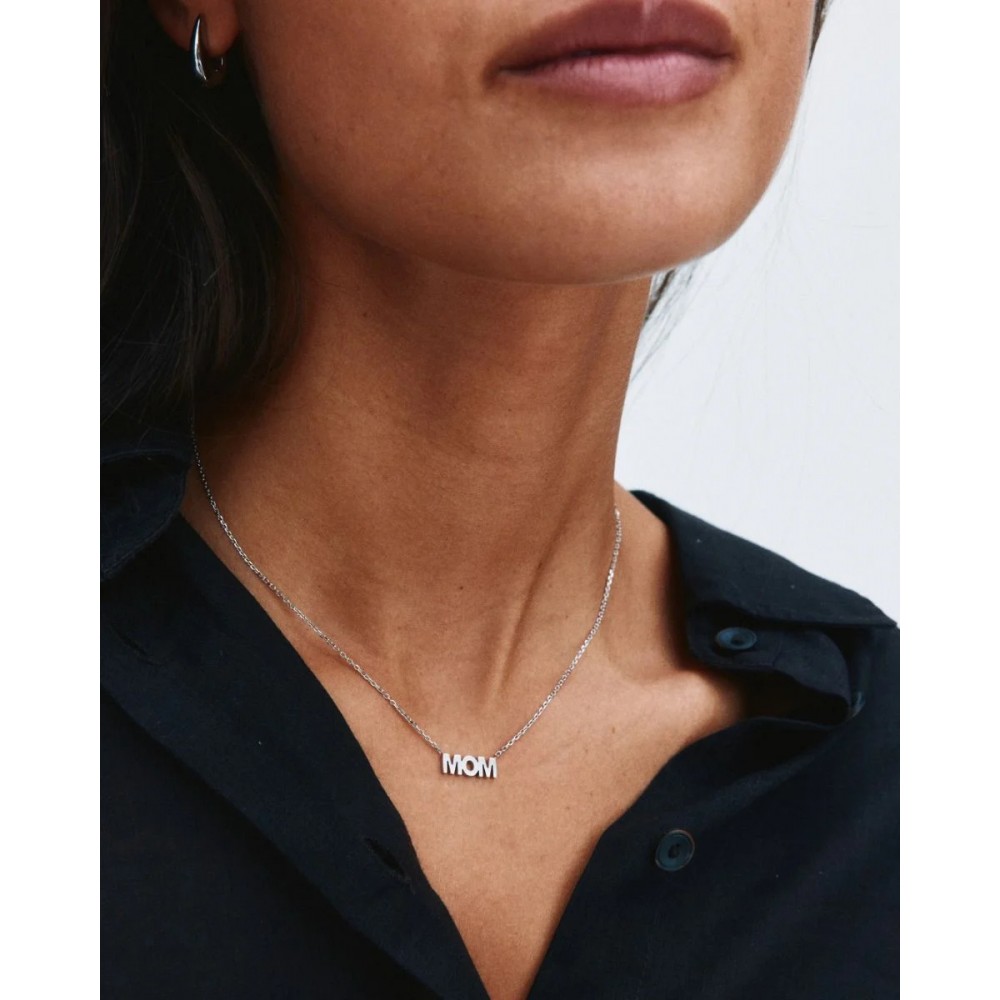 EDBLAD Mom Necklace Steel Κολιέ Ασημί Ανοξείδωτο Ατσάλι 130303