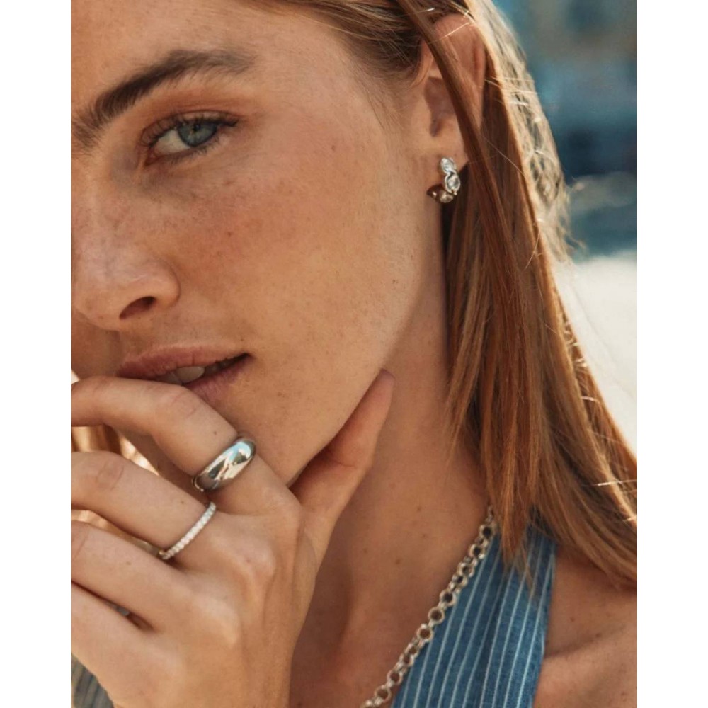 EDBLAD Ocean Gem Hoops Gold Σκουλαρίκια Κρίκοι Ασημί Ανοξείδωτο Ατσάλι 130313