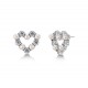 EDBLAD Affinity Pearl Heart Σκουλαρίκια Ανοξείδωτο Ατσάλι 127503