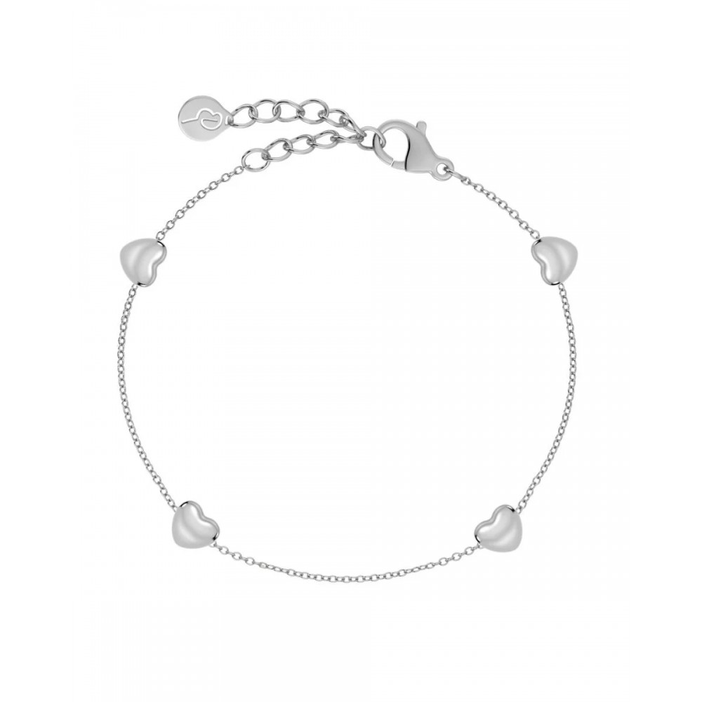 EDBLAD Barley Silver Βραχιόλι Καρδιές Aσημί Ανοξείδωτο Ατσάλι 127383