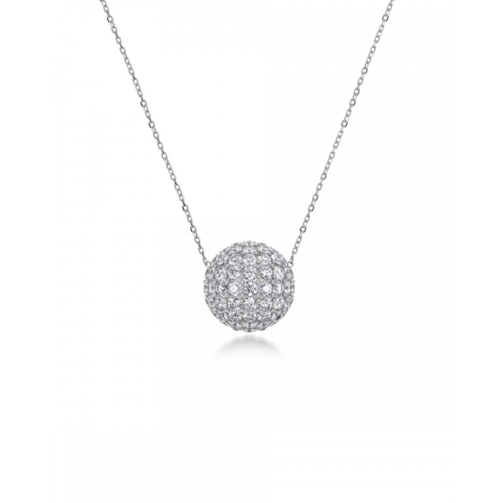 EDBLAD Bead Sparkle Κολιέ Λευκά Ζιργκόν Ανοξείδωτο Ατσάλι 127523