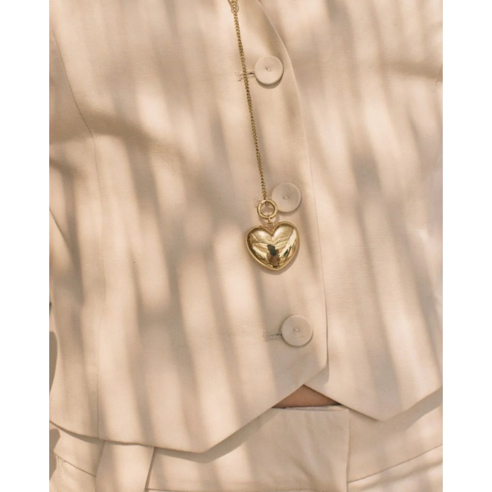 EDBLAD Barley Charm L Gold Χρυσό Charm Καρδιά Ανοξείδωτο Ατσάλι 127945