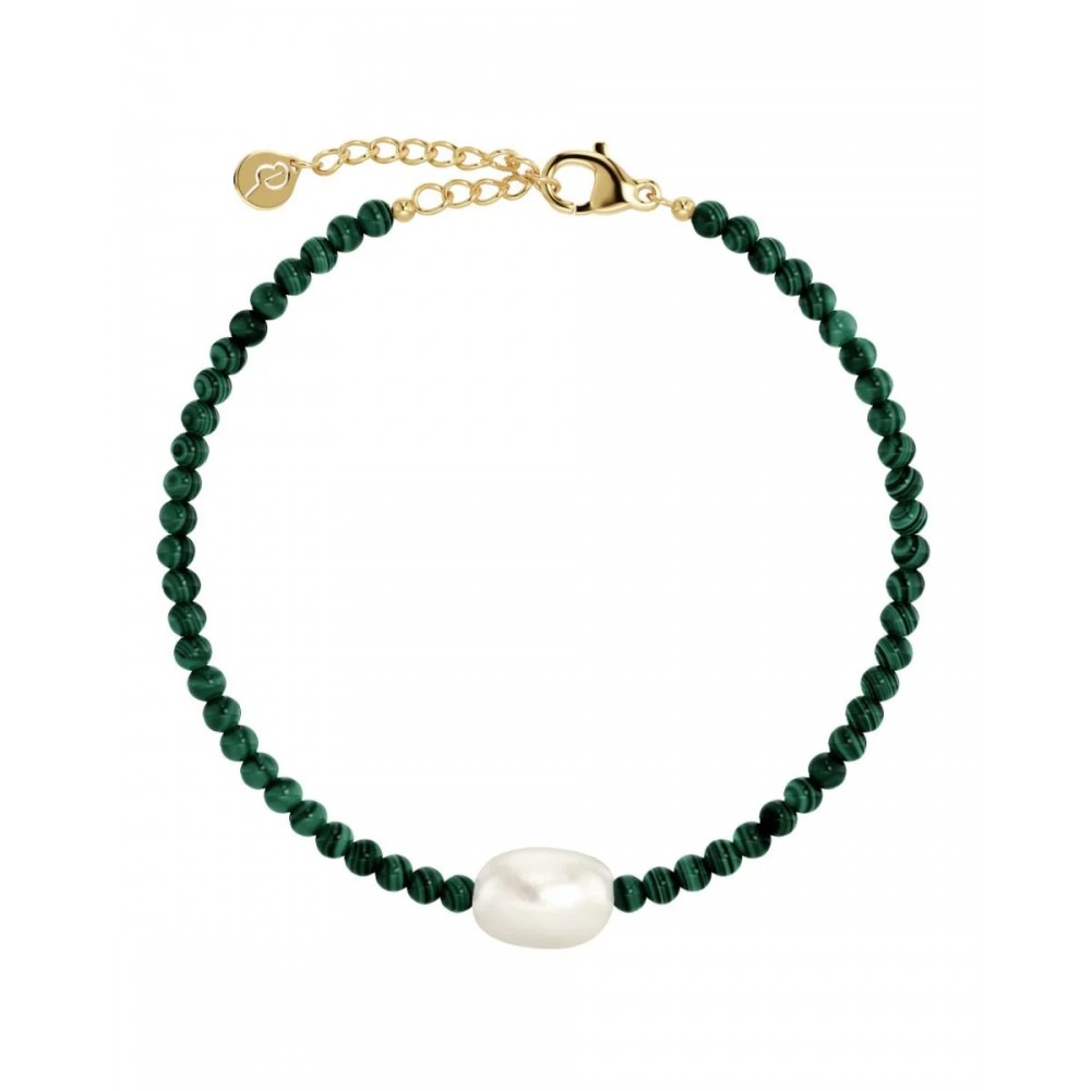 EDBLAD Beach Pearls Bracelet Green Gold Βραχιόλι με Μαργαριτάρι 127957