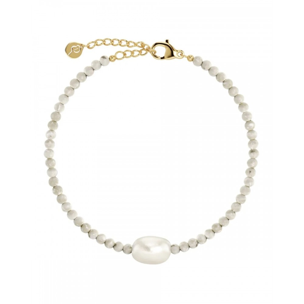 EDBLAD Beach Pearls Bracelet Offwhite Gold Βραχιόλι με Μαργαριτάρι 127956