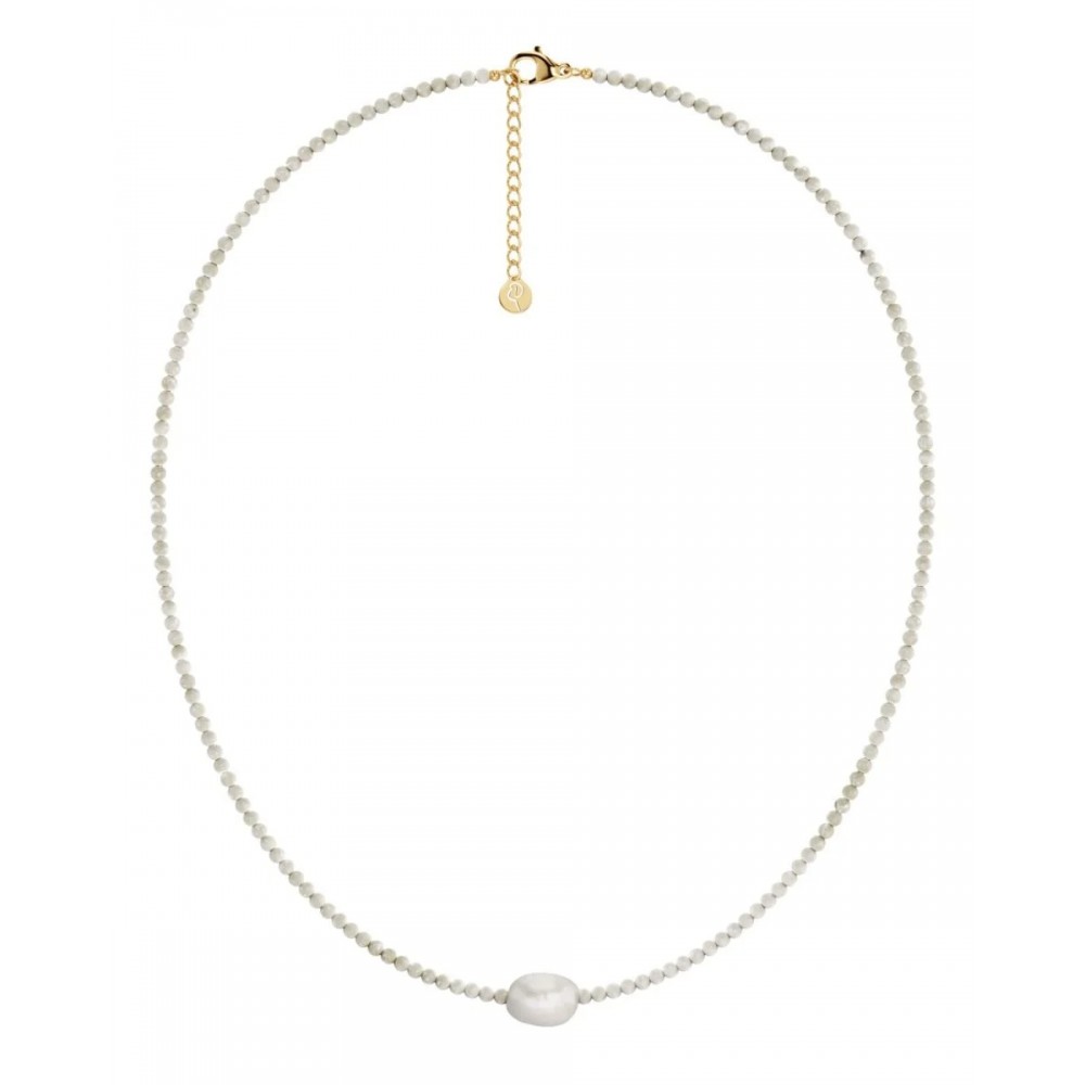 EDBLAD Beach Pearls Necklace Offwhite Gold Χρυσό Κολιέ με Μαργαριτάρι 127959
