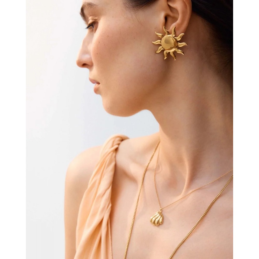 EDBLAD Corazza Necklace Gold Χρυσό Κολιέ Κοχύλι Ανοξείδωτο Ατσάλι 127978
