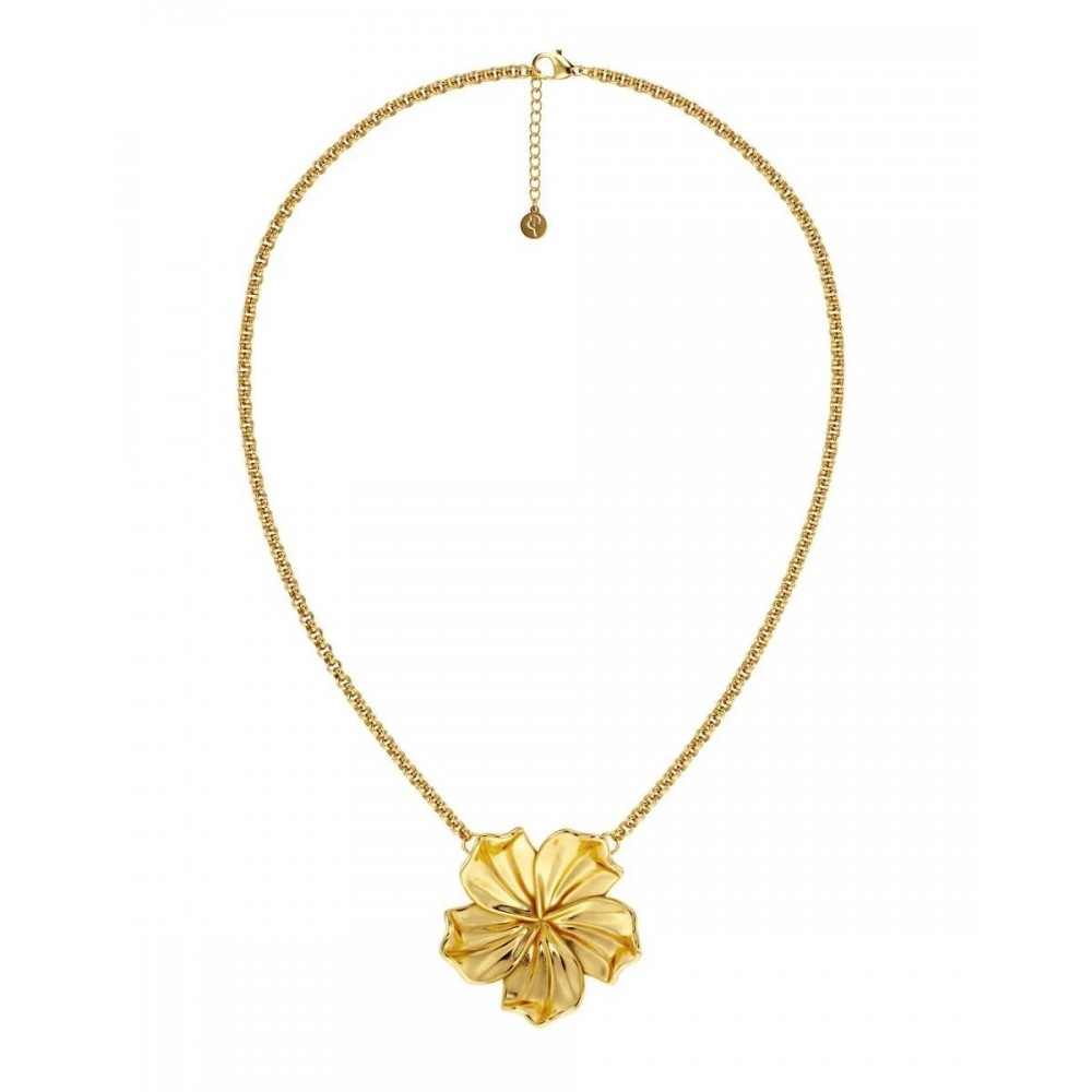 EDBLAD Jasmine Necklace L Gold Χρυσό Κολιέ Λουλούδι Ανοξείδωτο Ατσάλι 129845