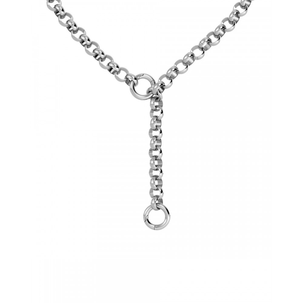 EDBLAD Loop Charm Chain L Necklace Steel Ασημί Κολιέ Ανοξείδωτο Ατσάλι 127985