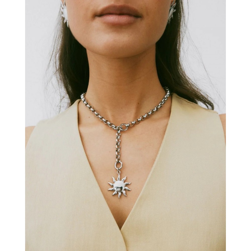 EDBLAD Sun Charm L Steel Ασημί Charm Ηλιος Ανοξείδωτο Ατσάλι 128043