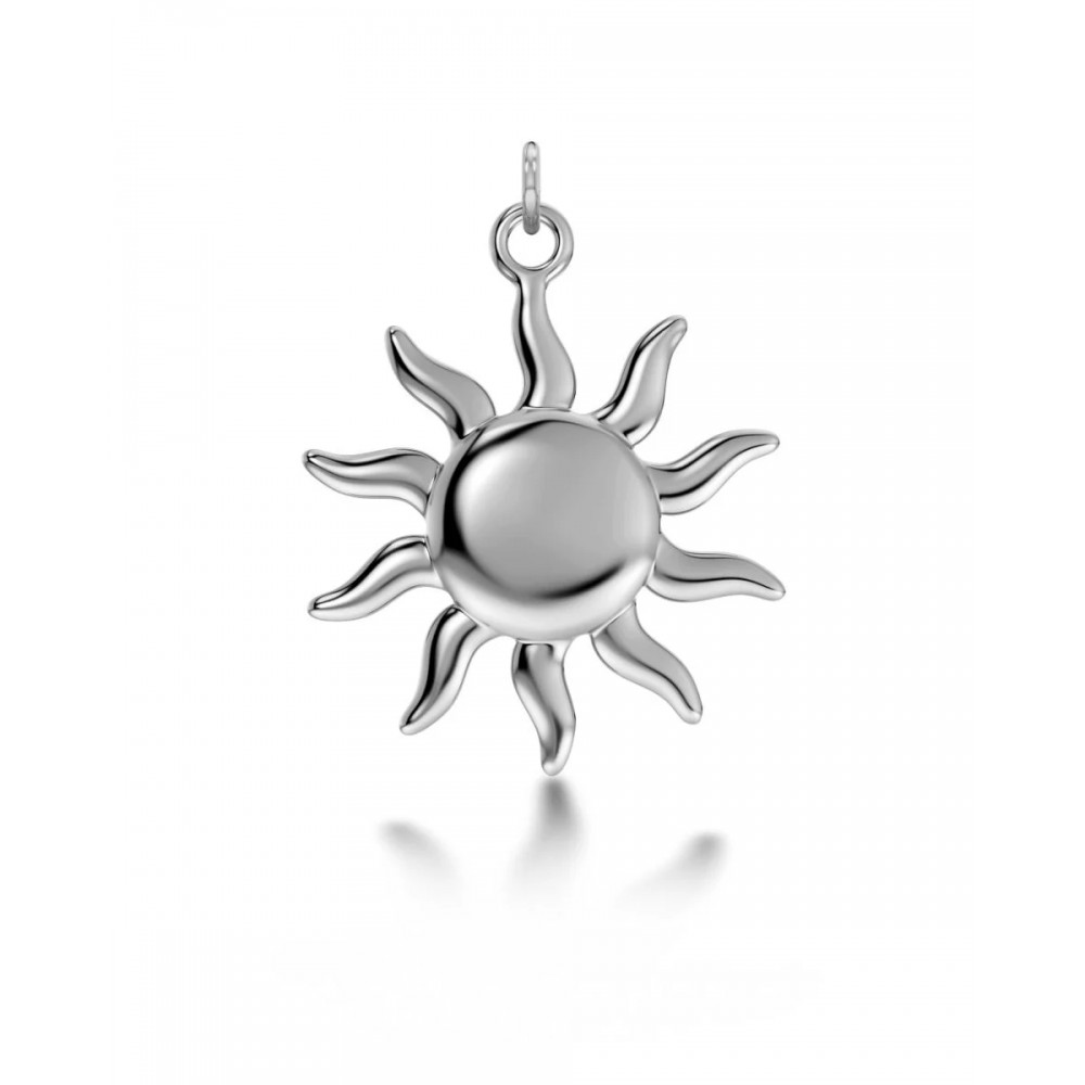 EDBLAD Sun Charm L Steel Ασημί Charm Ηλιος Ανοξείδωτο Ατσάλι 128043