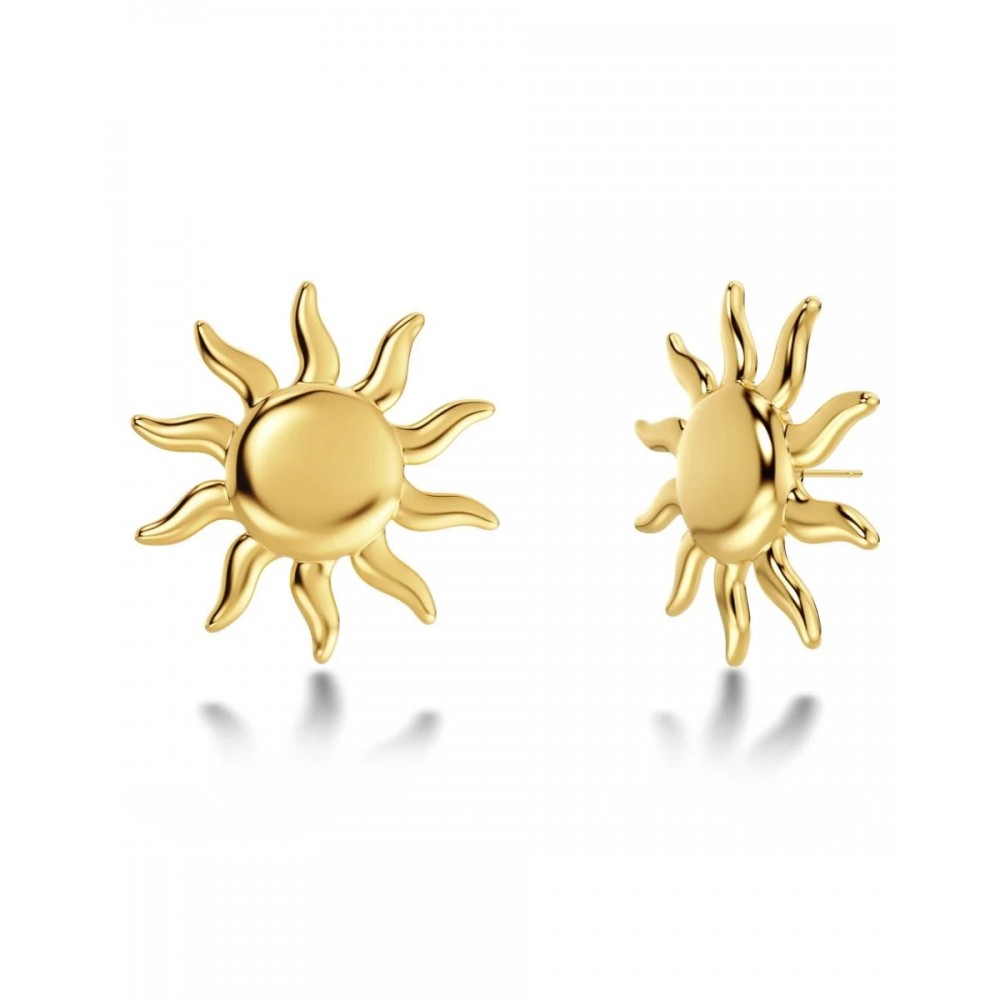 EDBLAD Sun Studs L Gold Σκουλαρίκια Ήλιος Επίχρυσο Ανοξείδωτο Ατσάλι 128040