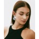 EDBLAD Tidal Studs L Steel Σκουλαρίκια Κύματα Ασημί Ανοξείδωτο Ατσάλι 128051