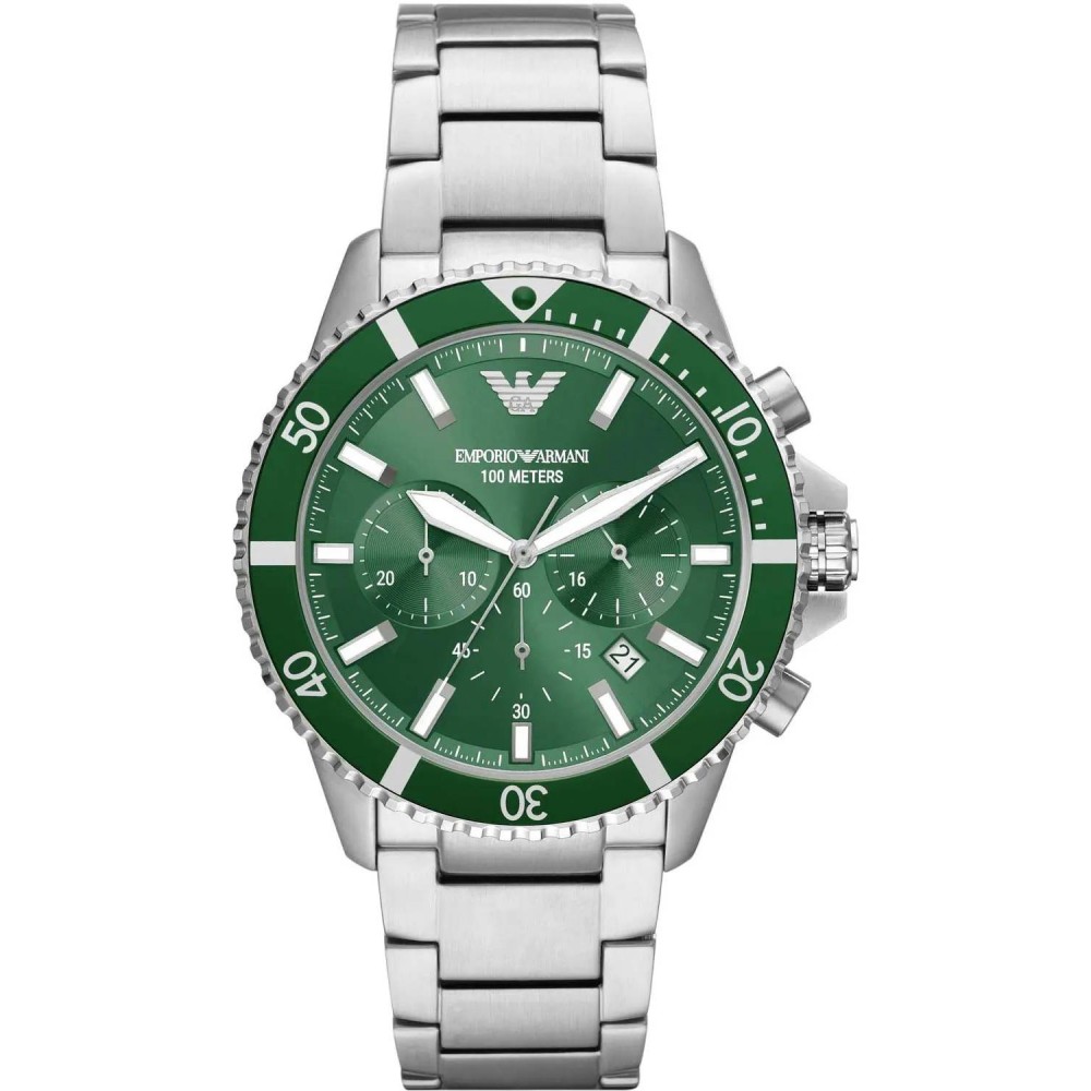 EMPORIO ARMANI Ρολόι Diver Chronograph Ασημί Ανοξείδωτο Aτσάλι μπρασελέ AR11500 EMPORIO ARMANI Ρολόι Diver Chronograph Ασημί Ανοξείδωτο Aτσάλι μπρασελέ AR11500