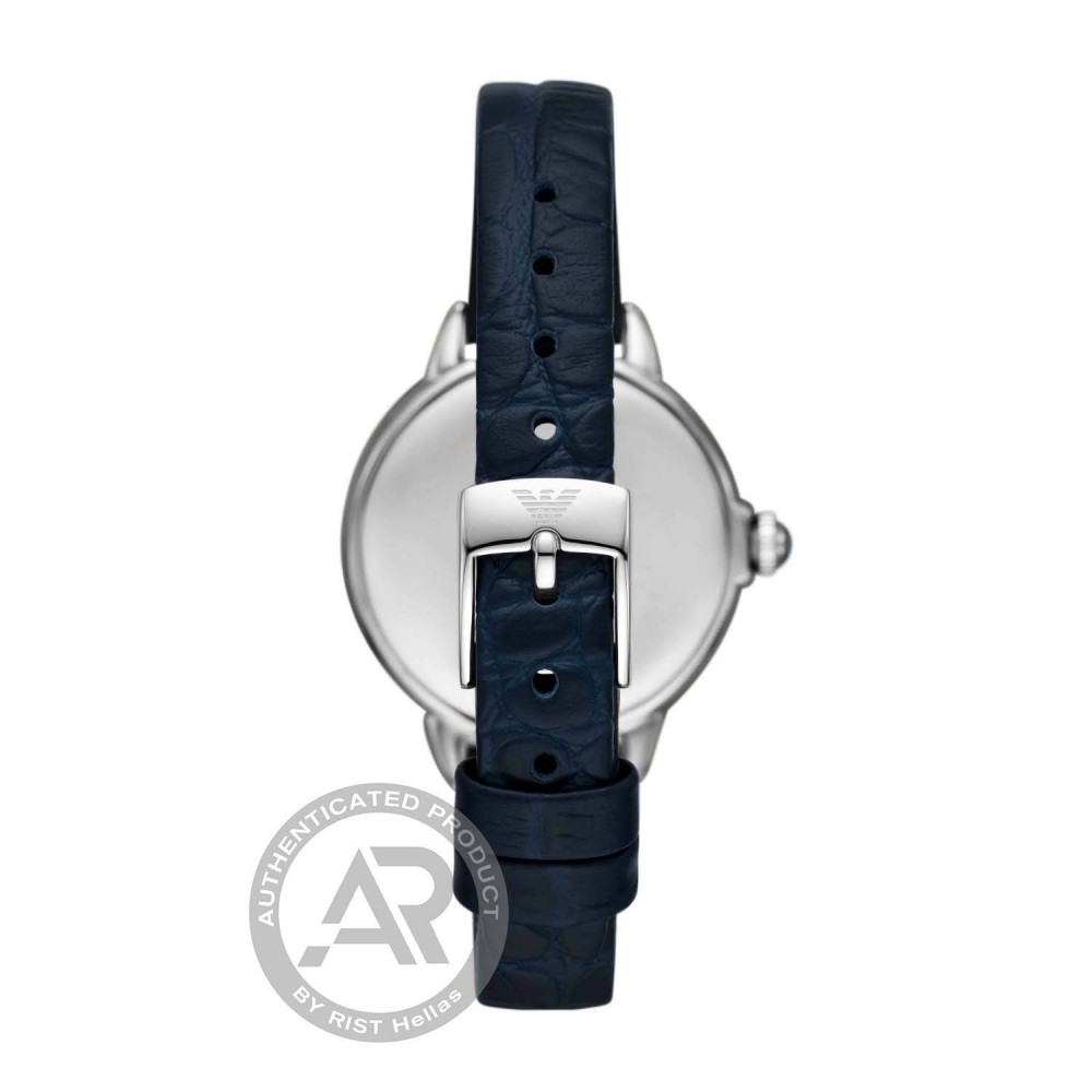 EMPORIO ARMANI Ρολόι Moonphase Mπλε Δερμάτινο Λουρί AR11629 EMPORIO ARMANI Ρολόι Moonphase Mπλε Δερμάτινο Λουρί AR11629