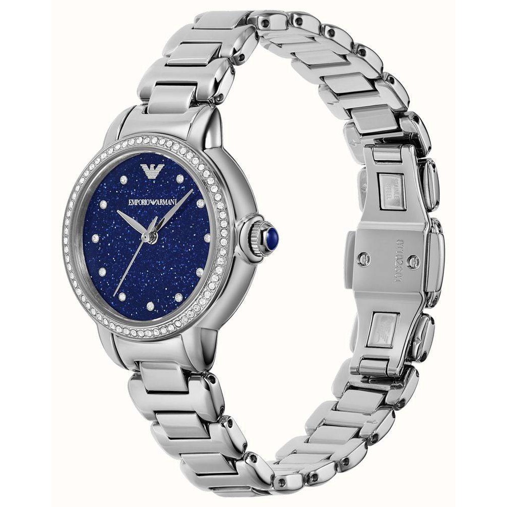 EMPORIO ARMANI Ρολόι Γυναικείο Ασημί Ανοξείδωτο Μπρασελέ AR11630