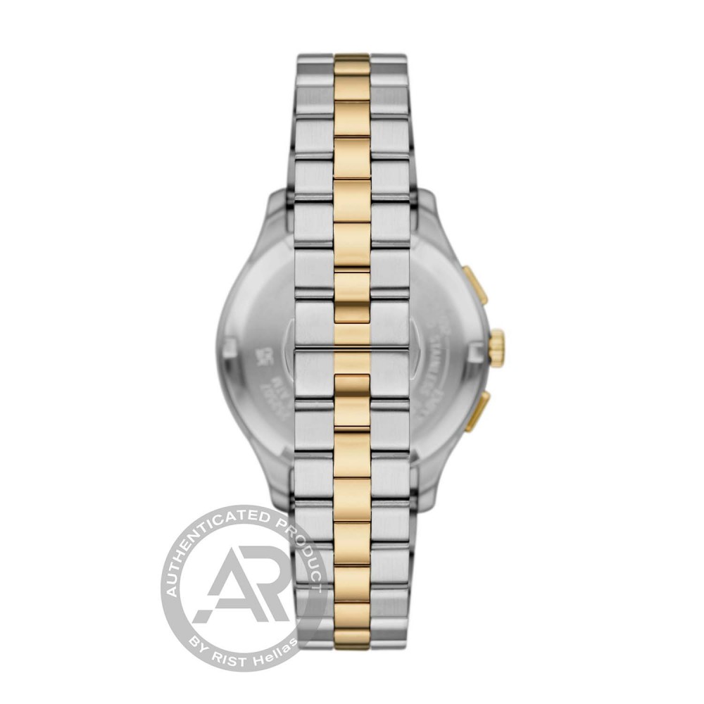 EMPORIO ARMANI Ρολόι Χρονογράφος Dario Δίχρωμο μπρασελέ AR11692