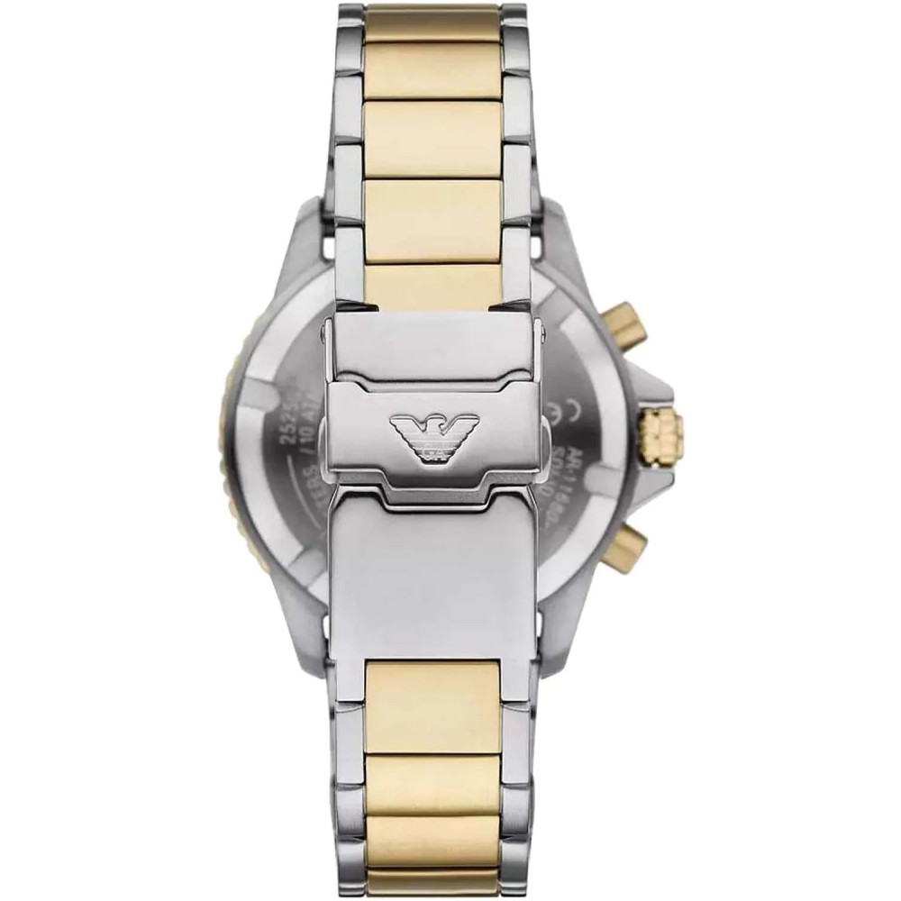 EMPORIO ARMANI Ρολόι Χρονογράφος World Explorer Solar Δίχρωμο μπρασελέ AR11695 EMPORIO ARMANI Ρολόι Χρονογράφος World Explorer Solar Δίχρωμο μπρασελέ AR11695