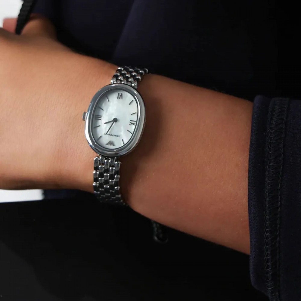EMPORIO ARMANI Ρολόι Sinfonia Γυναικείο Ασημί Ανοξείδωτο Μπρασελέ AR11706