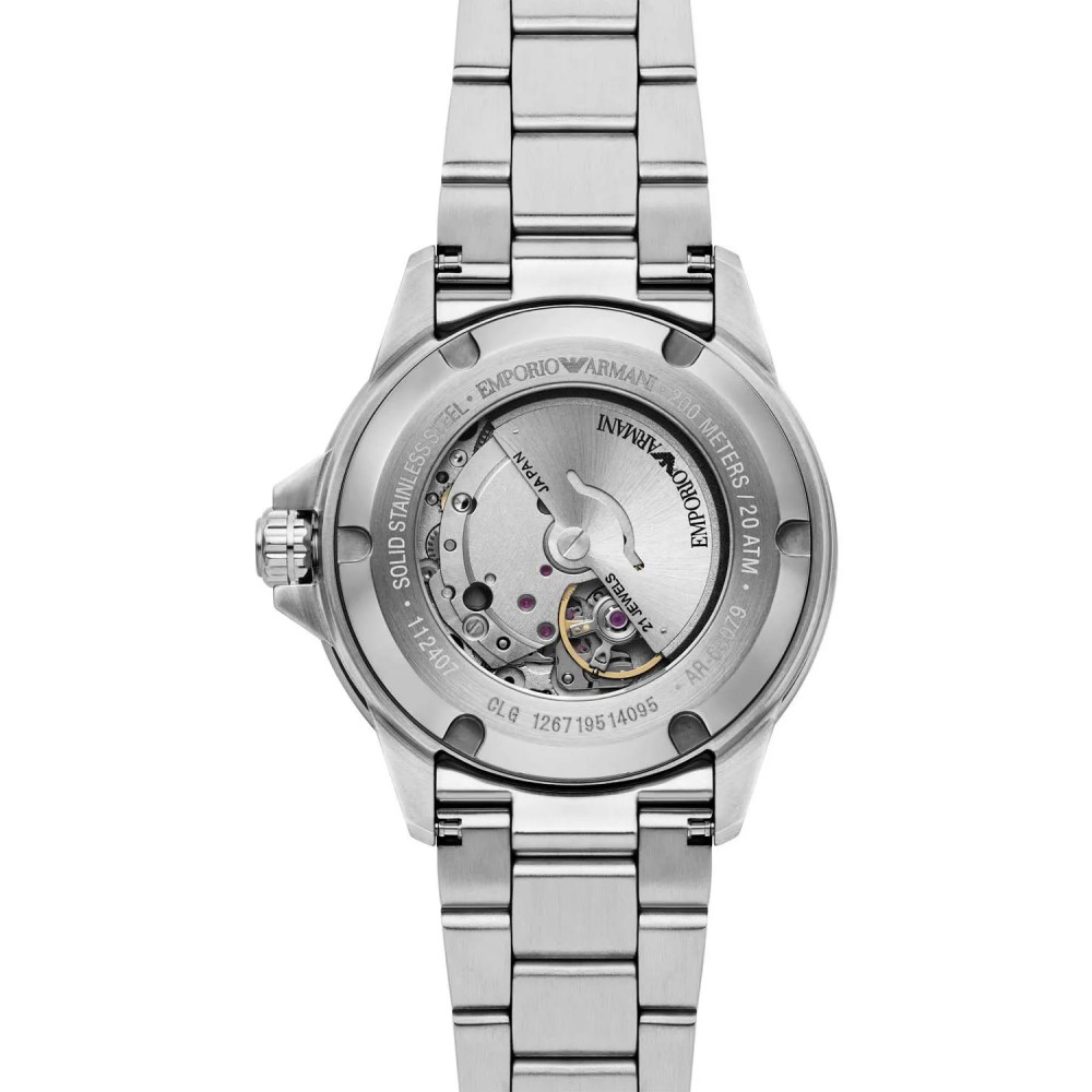 EMPORIO ARMANI Ρολόι World Explorer Aυτόματο Ασημί μπρασελέ AR60079 EMPORIO ARMANI Ρολόι World Explorer Aυτόματο Ασημί μπρασελέ AR60079