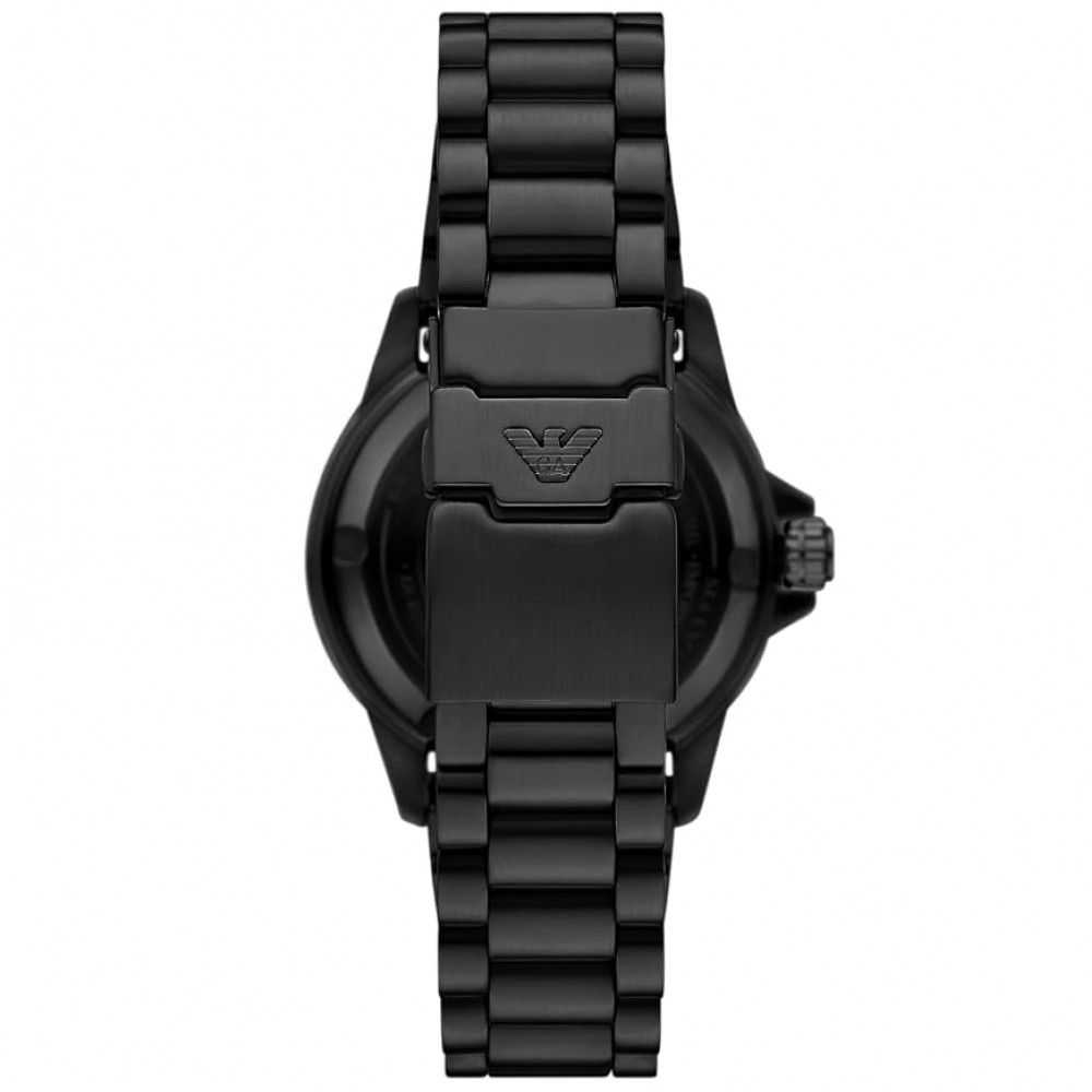 EMPORIO ARMANI Ρολόι World Explorer Aυτόματο Μαύρο μπρασελέ AR60084