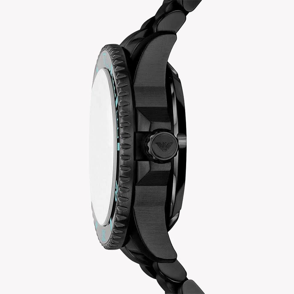EMPORIO ARMANI Ρολόι World Explorer Aυτόματο Μαύρο μπρασελέ AR60084 EMPORIO ARMANI Ρολόι World Explorer Aυτόματο Μαύρο μπρασελέ AR60084