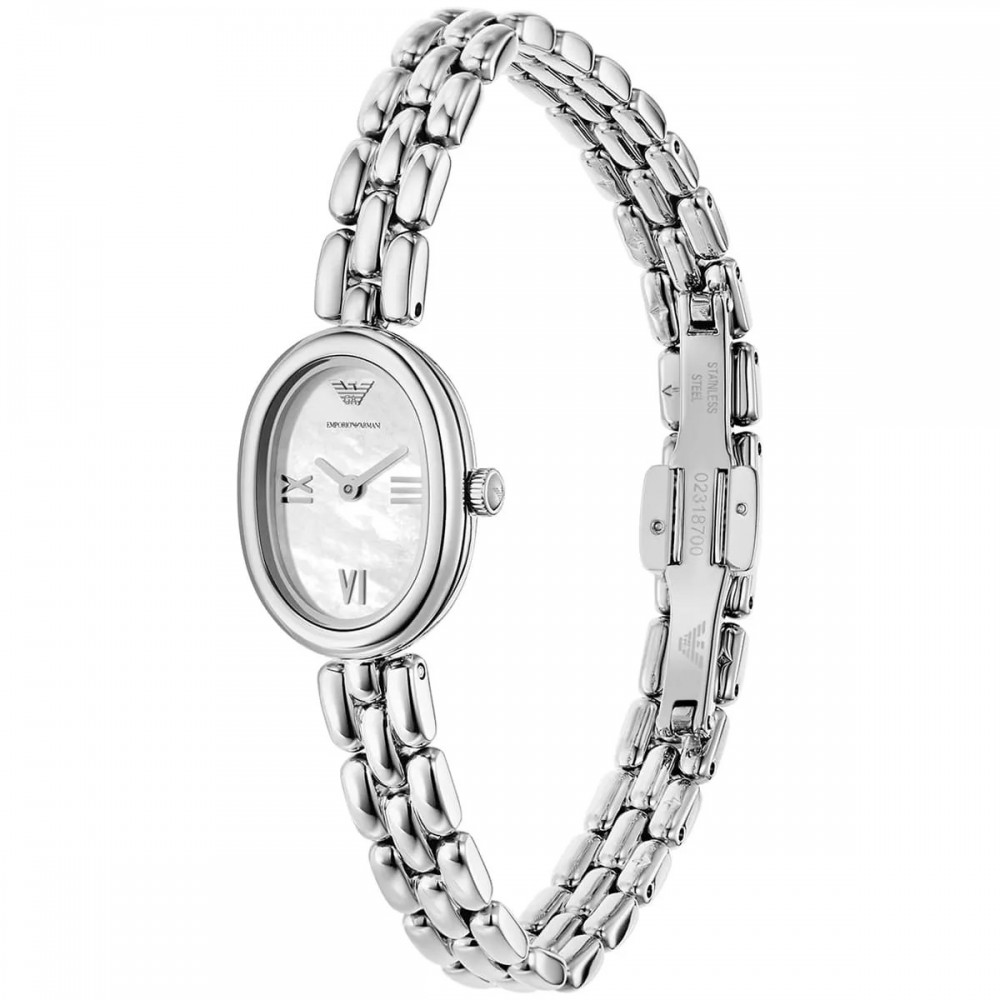EMPORIO ARMANI Ophelia Ρολόι Γυναικείο Ασημί Ανοξείδωτο Μπρασελέ AR11720
