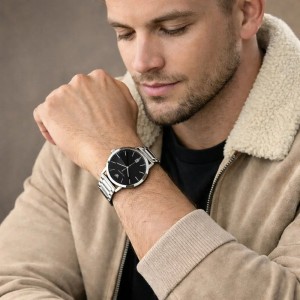 EMPORIO ARMANI Ρολόι Ruggero Ασημί Ανοξείδωτο Ατσάλι AR11310
