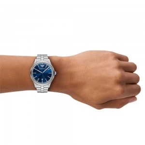 EMPORIO ARMANI Dario Ρολόι Ασημί Ανοξείδωτο Ατσάλι AR11733 EMPORIO ARMANI Dario Ρολόι Ασημί Ανοξείδωτο Ατσάλι AR11733