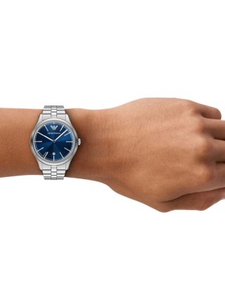 EMPORIO ARMANI Dario Ρολόι Ασημί Ανοξείδωτο Ατσάλι AR11733