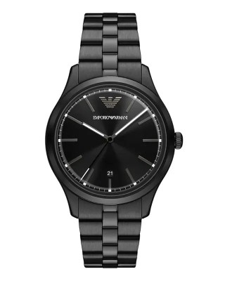 EMPORIO ARMANI Dario Ρολόι Μαύρο Ανοξείδωτο Ατσάλι AR11736