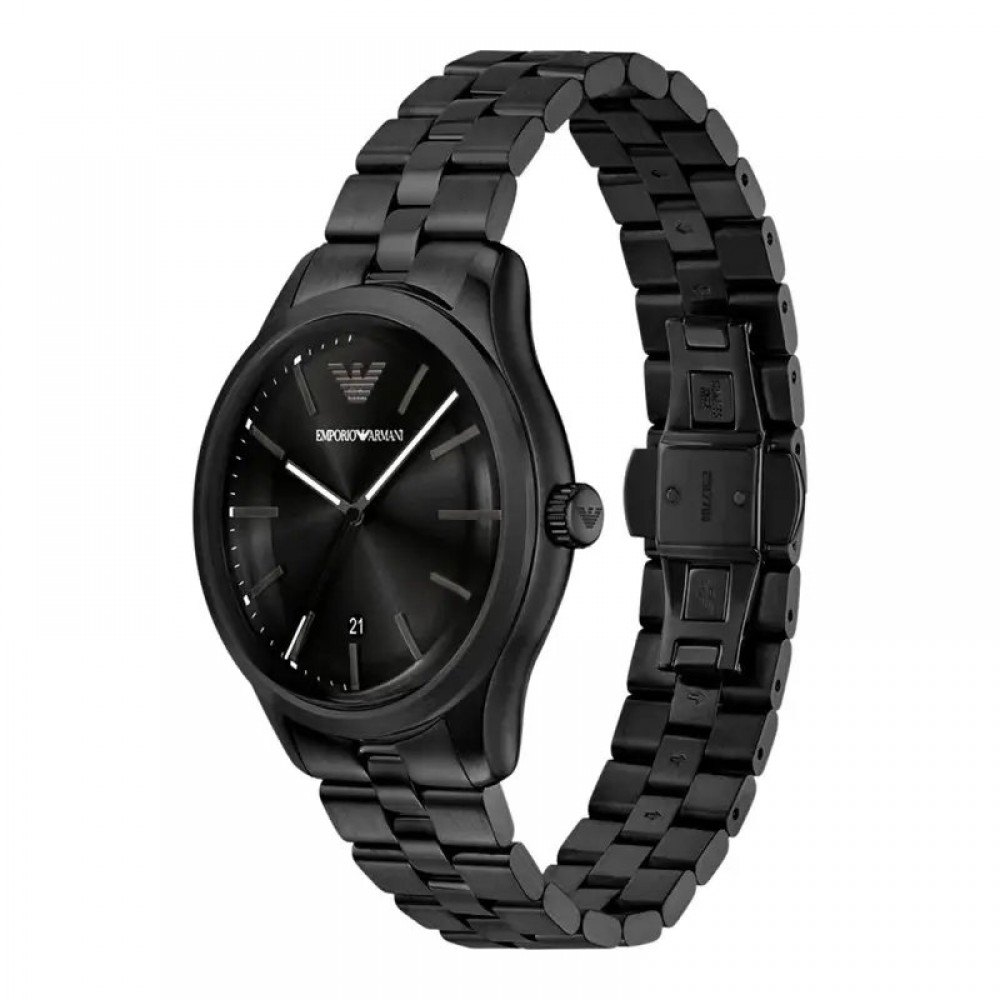 EMPORIO ARMANI Dario Ρολόι Μαύρο Ανοξείδωτο Ατσάλι AR11736