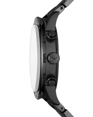 EMPORIO ARMANI Ρολόι Chronograph Μαύρο Ανοξείδωτο Aτσάλι μπρασελέ AR11242