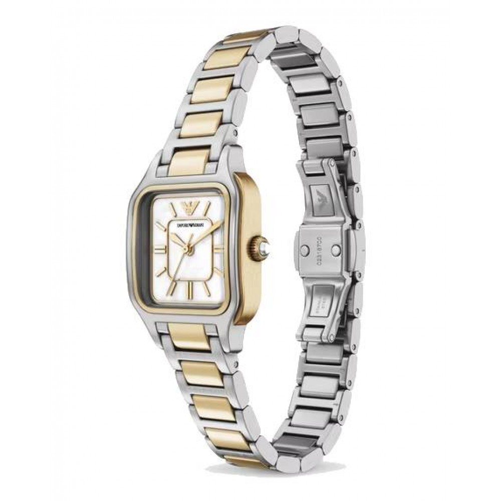 EMPORIO ARMANI Cecilia Ρολόι Γυναικείο Tετράγωνο Δίχρωμο Ανοξείδωτο Μπρασελέ AR11745 EMPORIO ARMANI Cecilia Ρολόι Γυναικείο Tετράγωνο Δίχρωμο Ανοξείδωτο Μπρασελέ AR11745