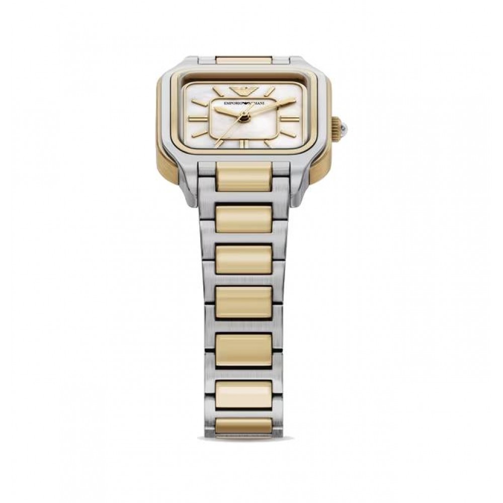 EMPORIO ARMANI Cecilia Ρολόι Γυναικείο Tετράγωνο Δίχρωμο Ανοξείδωτο Μπρασελέ AR11745 EMPORIO ARMANI Cecilia Ρολόι Γυναικείο Tετράγωνο Δίχρωμο Ανοξείδωτο Μπρασελέ AR11745
