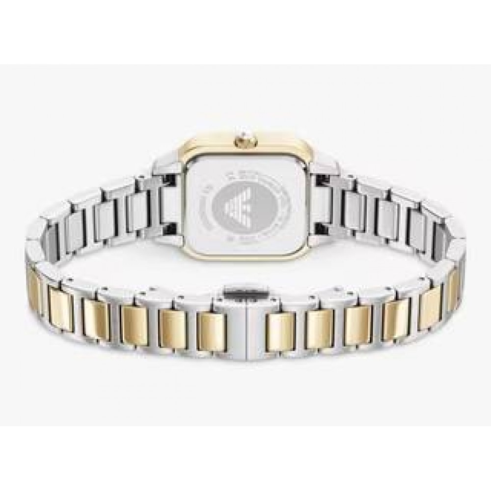 EMPORIO ARMANI Cecilia Ρολόι Γυναικείο Tετράγωνο Δίχρωμο Ανοξείδωτο Μπρασελέ AR11745 EMPORIO ARMANI Cecilia Ρολόι Γυναικείο Tετράγωνο Δίχρωμο Ανοξείδωτο Μπρασελέ AR11745