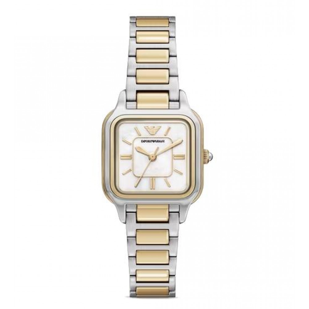 EMPORIO ARMANI Cecilia Ρολόι Γυναικείο Tετράγωνο Δίχρωμο Ανοξείδωτο Μπρασελέ AR11745 EMPORIO ARMANI Cecilia Ρολόι Γυναικείο Tετράγωνο Δίχρωμο Ανοξείδωτο Μπρασελέ AR11745