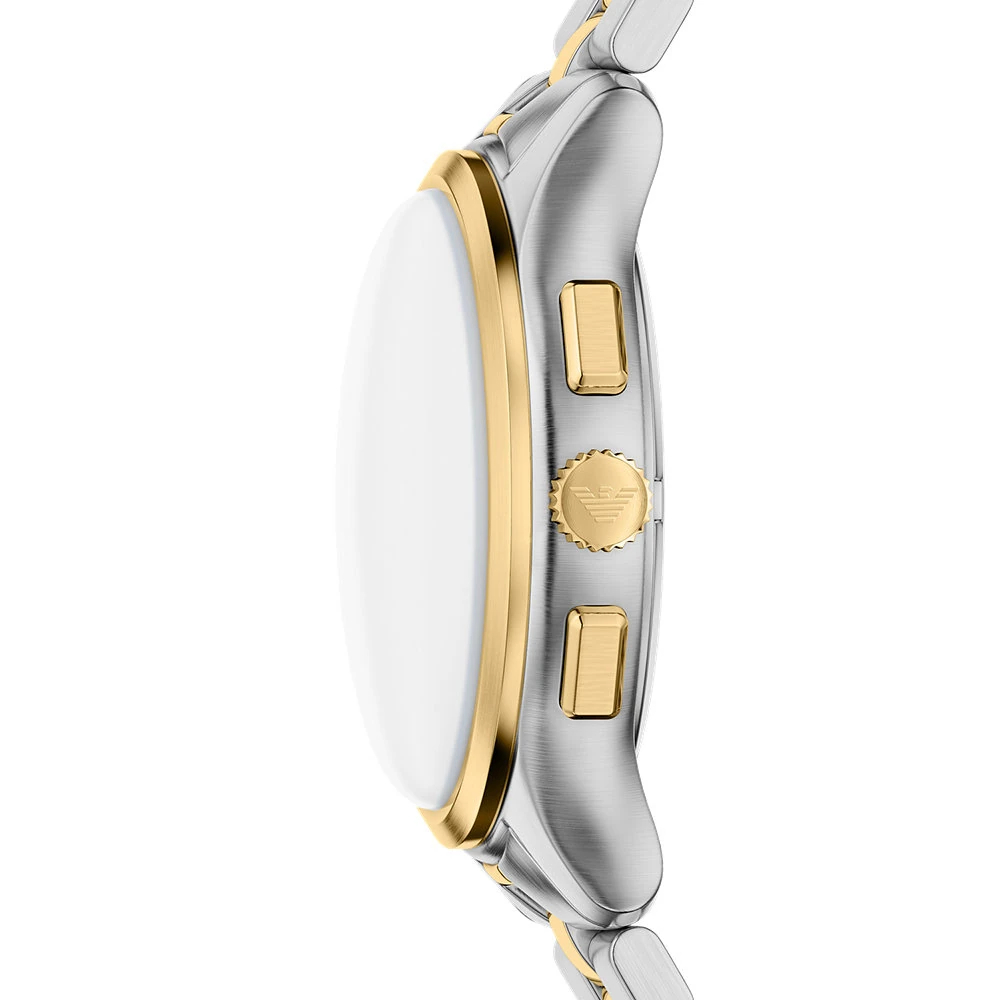 EMPORIO ARMANI Dario Ρολόι Σετ με βραχιόλι Δίχρωμο Ανοξείδωτο Aτσάλι μπρασελέ AR80084SET 