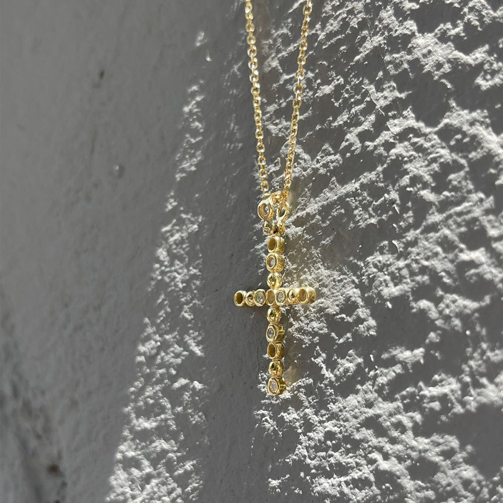 Βαπτιστικός Σταυρός Χρυσος 14K-Διαμάντι 004-004-0003-gold-diamond