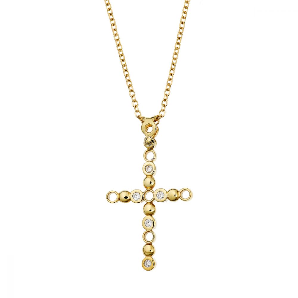 Βαπτιστικός Σταυρός Χρυσος 14K-Διαμάντι 004-004-0003-gold-diamond