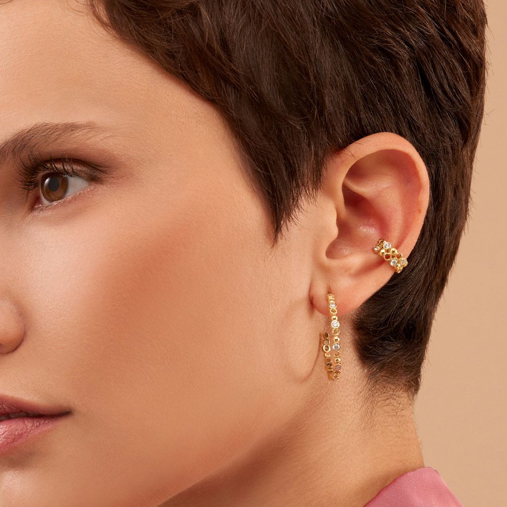 Ασημένια Σκουλαρίκια Plethora - ζιργκόν 002-002-0197-white