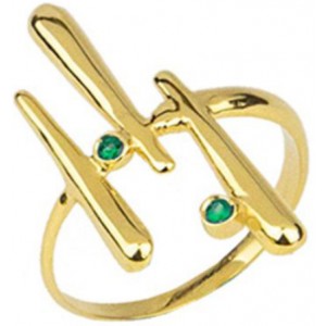 Δαχτυλίδι Euphoria Χρυσό 9Κ - σμαράγδι 001-005-0025-green
