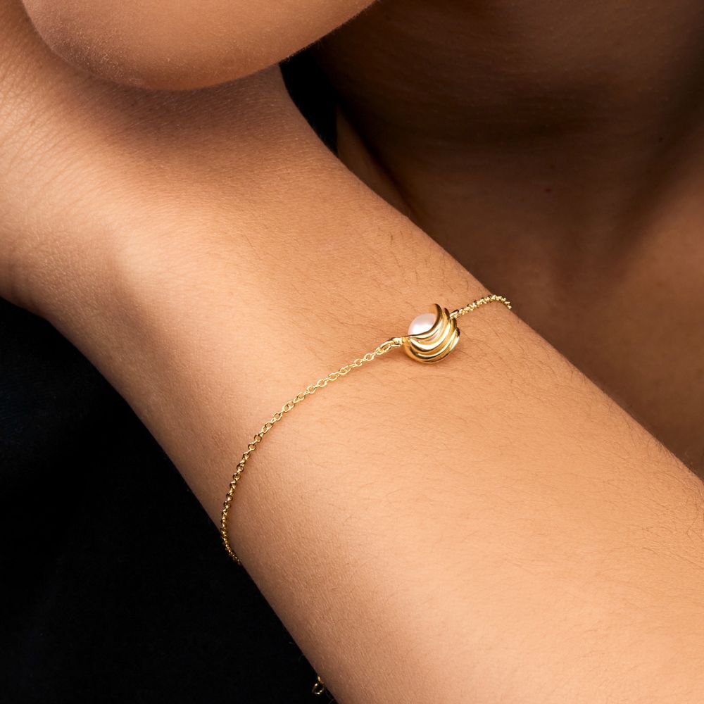 Χρυσό 9Κ Βραχιόλι Energy - μαργαριτάρι Akoya 003-005-0016-white