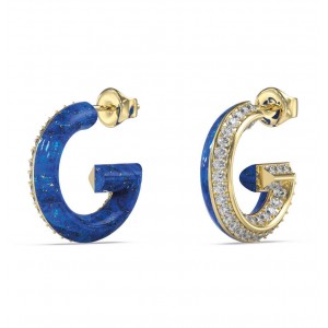 GUESS STEEL G CRYSTAL JUBE05436JWYGBLT/U Σκουλαρίκια Δίχρωμα Με Πέτρες