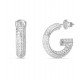 GUESS STEEL G CRYSTAL JUBE05444JWRHT/U Σκουλαρίκια Ασημένια Με Πέτρες